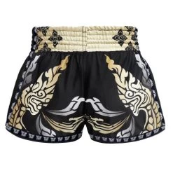 TUFF King Of Naga Black Retro Muay Thai Shorts -Boxing Store 10
