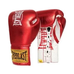 Boxing Store -Boxing Store 11 Everlast Boxing 1910 Fight Gloves Lace Red