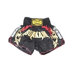 Top King Muay Thai Shorts Black Buakaw
