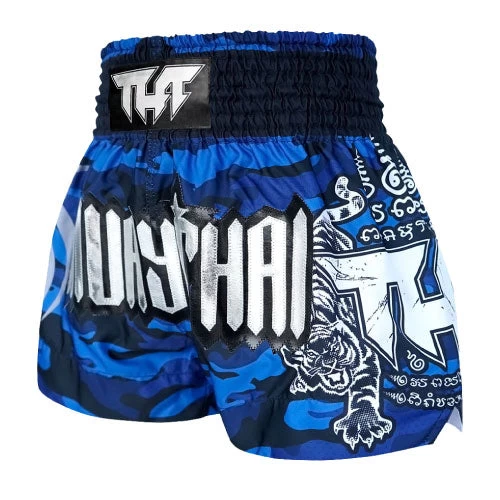 TUFF - Blue Camouflage Muay Thai Shorts 4 TUFF - Blue Camouflage Muay Thai Shorts - Image 2