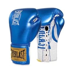 Everlast Boxing 1910 Classic Fight Gloves 10oz Lace Up -Boxing Store 3 Everlast Boxing 1910 Fight Gloves Lace Blue