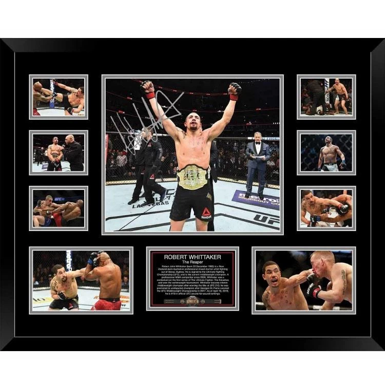 Robert Whittaker The Reaper UFC Signed Photo Framed Limited Edition 3 Robert Whittaker The Reaper UFC Signed Photo Framed Limited Edition