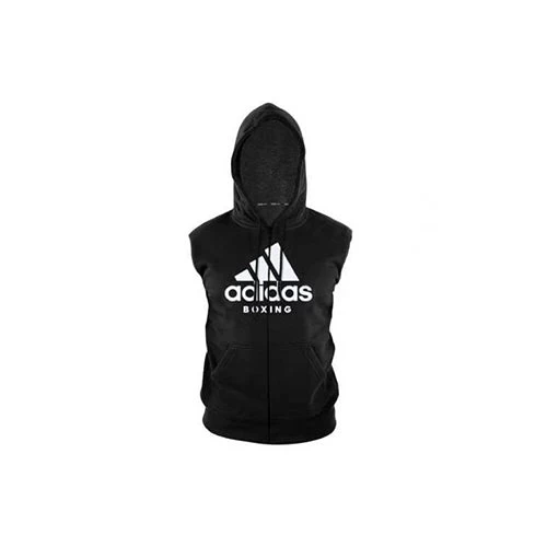 Adidas Boxing Sleeveless Zip Hoodie Black White 4 Adidas Boxing Sleeveless Zip Hoodie Black White - Image 2