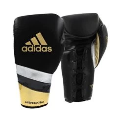Adidas Adispeed Boxing Gloves Lace Up Black Gold