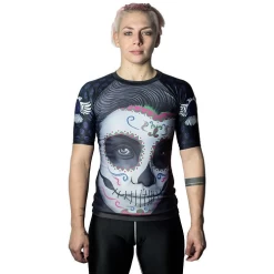 Raven Dia De Los Muertos Isabella Womens Rashguard -Boxing Store 530c0b3fd7575393bce16aa83a0143d2d97e73b7