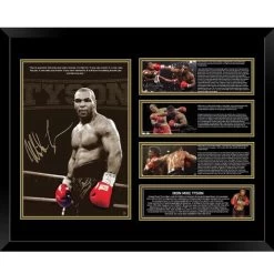 Iron Mike Tyson IBF WBA WBC Signed Photo Framed Limited Edition