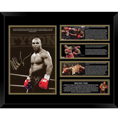 Iron Mike Tyson IBF WBA WBC Signed Photo Framed Limited Edition 3 Iron Mike Tyson IBF WBA WBC Signed Photo Framed Limited Edition