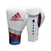Adidas Adispeed Boxing Gloves Lace Up White Blue -Boxing Store 6 Adidas Adispeed Boxing Gloves Lace Up White Blue