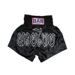 Han Muay Thai Shorts Black White
