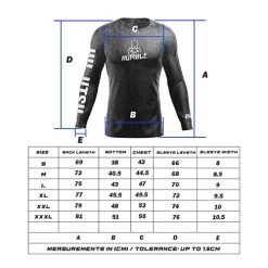Humble Black Camo Rashguard -Boxing Store Blackcamosizechart500x500