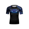 CL Sport Tropics Rashguard Short Sleeve Blue -Boxing Store CL Sport Tropics Blue SS