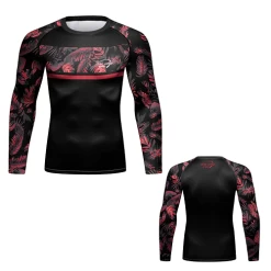 CL Sport Tropics Rashguard Long Sleeve Red -Boxing Store CLSportTropicsRedLS1