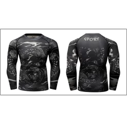 CL Sport Full Dragon Rashguard Long Sleeve -Boxing Store CLSportsFullDragonRashguard1