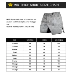 DIYUME MMA BJJ Grappling Shorts Green 9 DIYUME MMA BJJ Grappling Shorts Green -Boxing Store DIYUMEMMABJJGrapplingShortsSizeChart 2de55fa0 772c 496f 8220 51bd688c4344