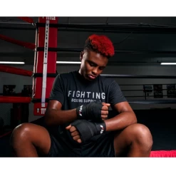 Fighting 180” Semi Elastic Hand Wraps -Boxing Store FIGHTING180 SemiElasticHandWrapsBlack2