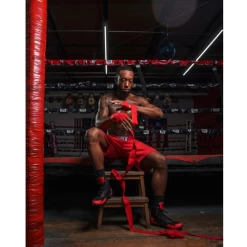Fighting 180” Semi Elastic Hand Wraps -Boxing Store FIGHTING180 SemiElasticHandWrapsRed2