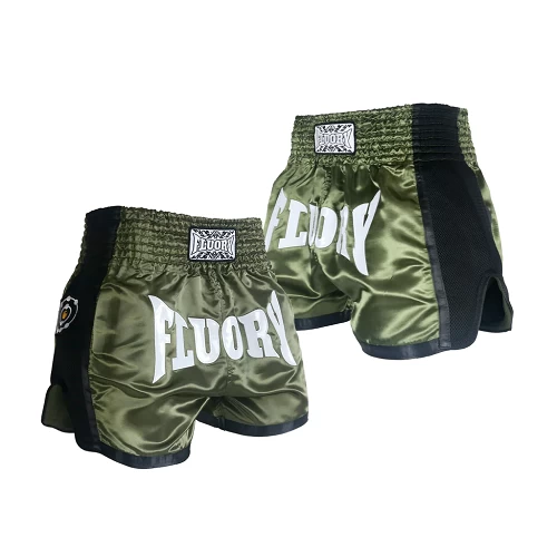 Fluory Eternity Classic Retro Muay Thai Shorts Khaki 3 Fluory Eternity Classic Retro Muay Thai Shorts Khaki