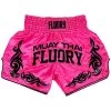 Fluory Neon Retro Muay Thai Shorts Pink