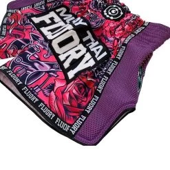 Fluory Eternity Tattoo Retro Muay Thai Shorts Purple -Boxing Store FluoryEternityTattooRetroMuayThaiShortsPurple4