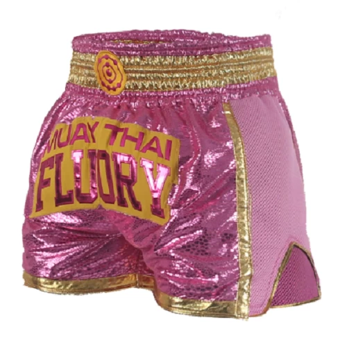 Fluory Abundance Retro Muay Thai Shorts Pink 4 Fluory Abundance Retro Muay Thai Shorts Pink - Image 2
