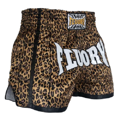 Fluory Leopard Print Retro Muay Thai Shorts 3 Fluory Leopard Print Retro Muay Thai Shorts