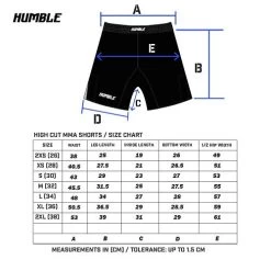 Humble Honour MMA Shorts -Boxing Store HIGHCUTHFWMMAshortsSizechart2023 827880df d127 40fd 825b 6e1504f84d4f