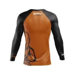 Humble Long Sleeve Ranked Rash Guards -Boxing Store HumbleBrownrankmockupBACK1080x1080