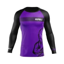 Humble Long Sleeve Ranked Rash Guards -Boxing Store HumblePurplerankmockupFRONT1080x1080