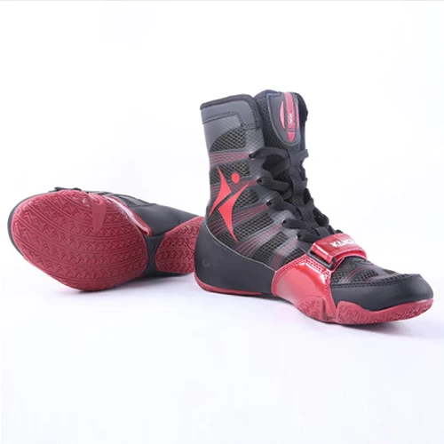 Kangrui Pro High Top Boxing Shoes Black 4 Kangrui Pro High Top Boxing Shoes Black - Image 2