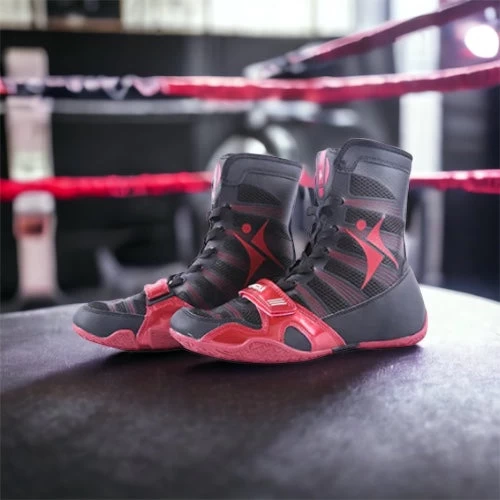 Kangrui Pro High Top Boxing Shoes Black 9 Kangrui Pro High Top Boxing Shoes Black - Image 7
