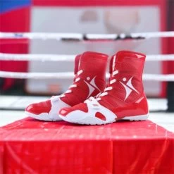 Kangrui Pro High Top Boxing Shoes Red -Boxing Store KangRed