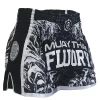 Fluory Eternity Retro Muay Thai Shorts Black -Boxing Store MTF Eternity Black
