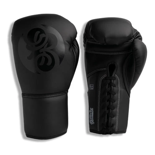 Powrbox Pinnacle Lace Up Boxing Gloves - Blackout 3 Powrbox Pinnacle Lace Up Boxing Gloves - Blackout