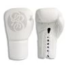 Powrbox Pinnacle Lace Up Boxing Gloves - Pearl -Boxing Store PinnacleLace upGlove Pearl MatteWhite
