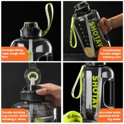 Shotay Tritan Large Capacity Water Bottles With Straw -Boxing Store ShotayLargeCapacityWaterBottleswithStraw2