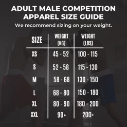 Sting Mens Mettle Competition Boxing Singlet -Boxing Store StingSingletsizechart