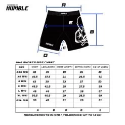 Humble Assassins MMA Shorts -Boxing Store UPDATEDNEWASSASSINshortsSizechart