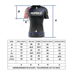 Humble United Rashguard -Boxing Store UniteSizechart500x500