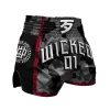 Wicked One Overcome Muay Thai Shorts Black Camo -Boxing Store Wicked One Overcome Muay Thai Shorts Black Camo