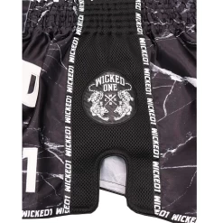 Wicked One Broken Muay Thai Shorts Black 12 Wicked One Broken Muay Thai Shorts Black -Boxing Store WickedBrokenBlack4