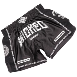 Wicked One Infamous Muay Thai Shorts Black -Boxing Store WickedInfamousBlack1