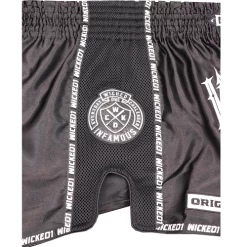 Wicked One Infamous Muay Thai Shorts Black -Boxing Store WickedInfamousBlack4