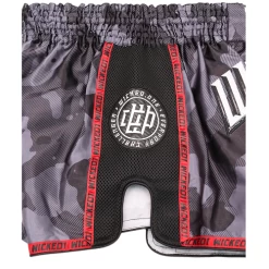 Wicked One Overcome Muay Thai Shorts Black Camo -Boxing Store WickedOneOvercomeMuayThaiShortsBlackCamo3