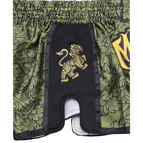 Wicked One Lion Muay Thai Shorts Khaki 6 Wicked One Lion Muay Thai Shorts Khaki - Image 4