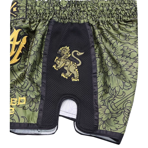 Wicked One Lion Muay Thai Shorts Khaki 7 Wicked One Lion Muay Thai Shorts Khaki - Image 5