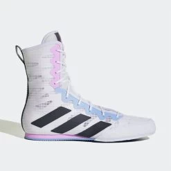 Adidas Box Hog 4 Boxing Shoes Boots - White Grey Lilac