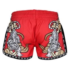 TUFF Double Tiger Retro Muay Thai Shorts - Red -Boxing Store ccc df558444 c418 41b6 a434 74462621e3d9