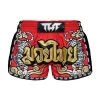TUFF Double Tiger Retro Muay Thai Shorts - Red -Boxing Store retro