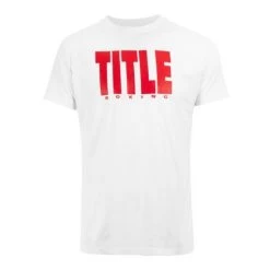 Title Boxing Iconic Block T Shirt - White/Red