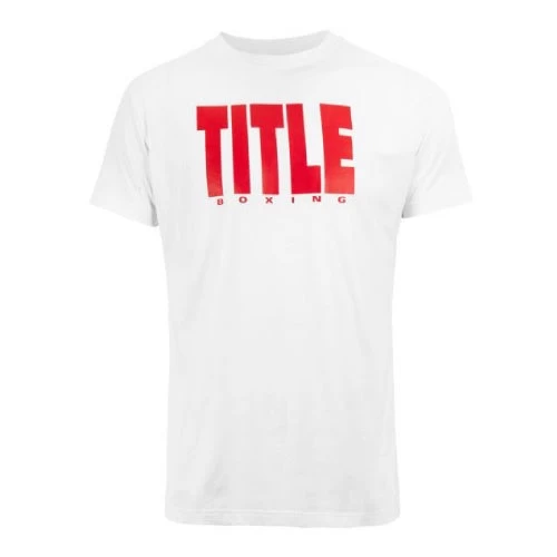 Title Boxing Iconic Block T Shirt - White/Red 3 Title Boxing Iconic Block T Shirt - White/Red